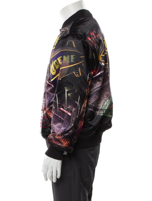 Supreme x Mitchell & Ness 2022 Stadium Satin Varsity Denim Jacket