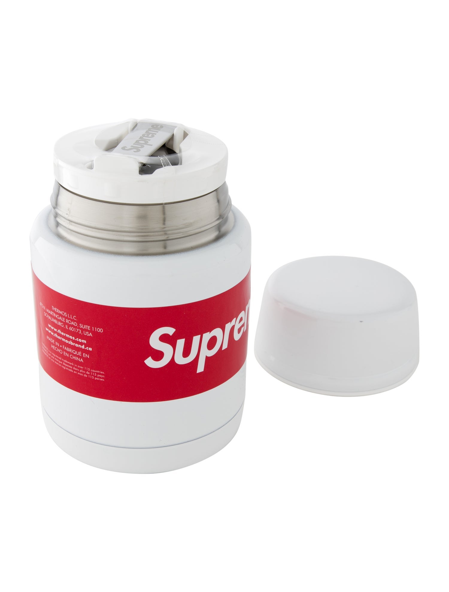 Supreme x Thermos 2018 Stainless King Food Jar and Spoon w/ Tags