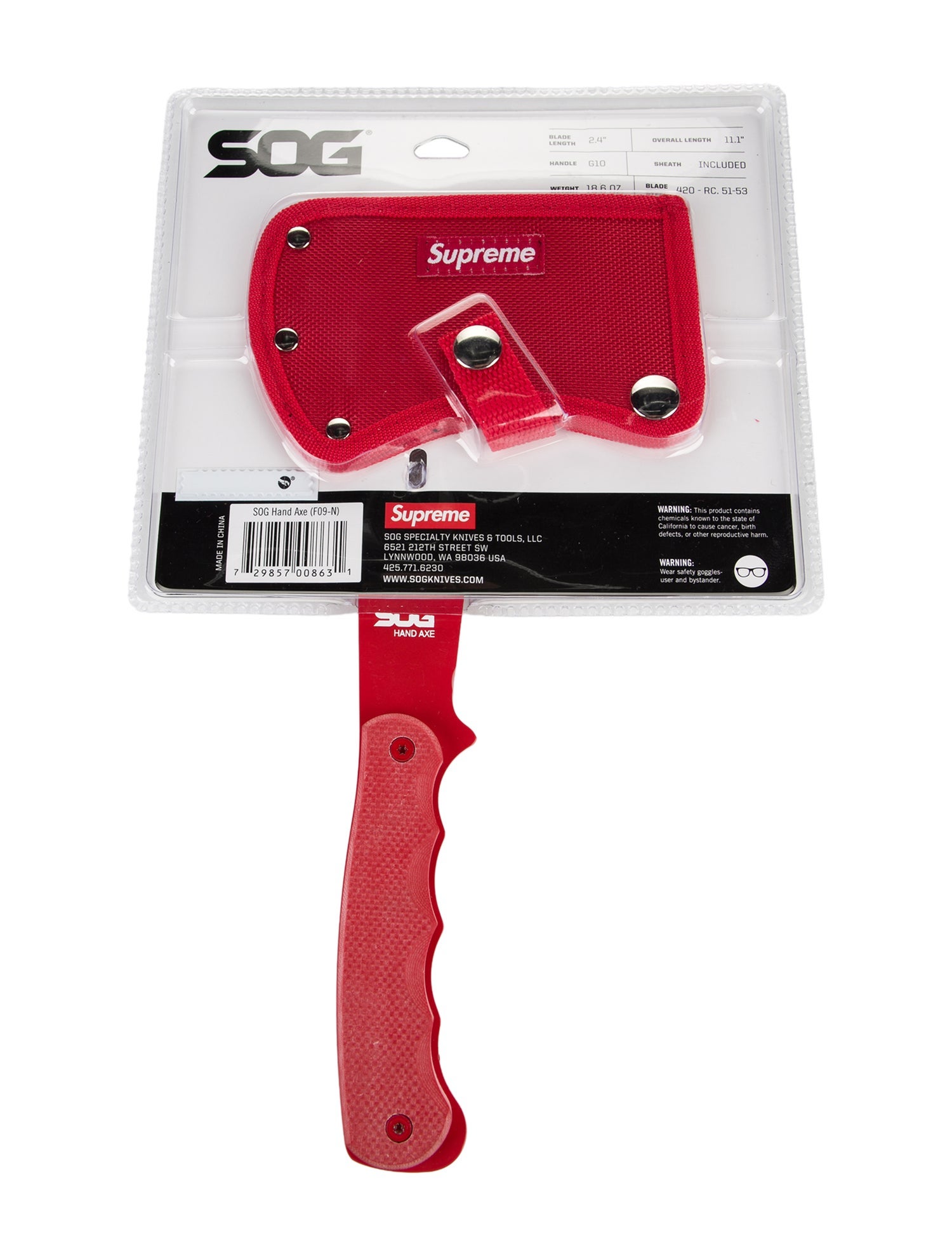 Supreme x SOG 2018 Hand Axe w/ Tags