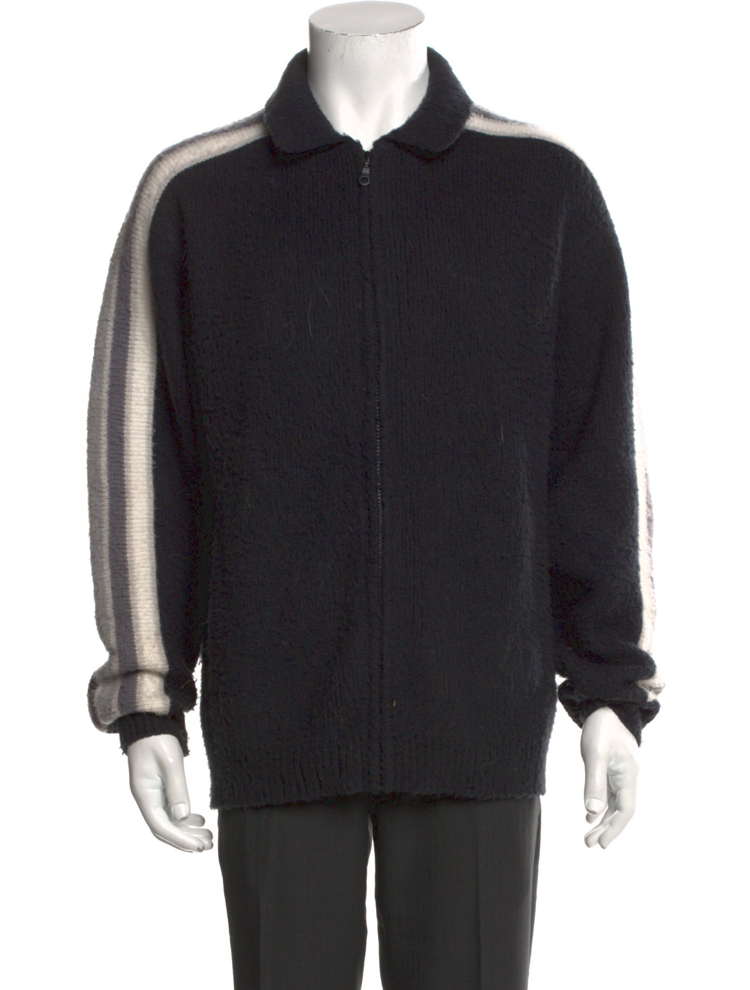 Supreme 2023 Sleeve Stripe Zip Up Polo Sweater