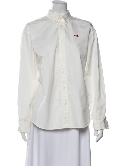 Supreme Small Box Long Sleeve Button-Up Top