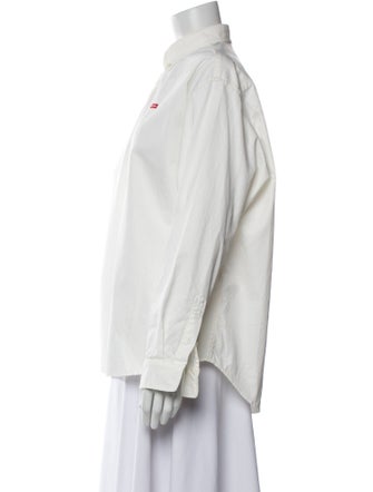 Supreme Small Box Long Sleeve Button-Up Top