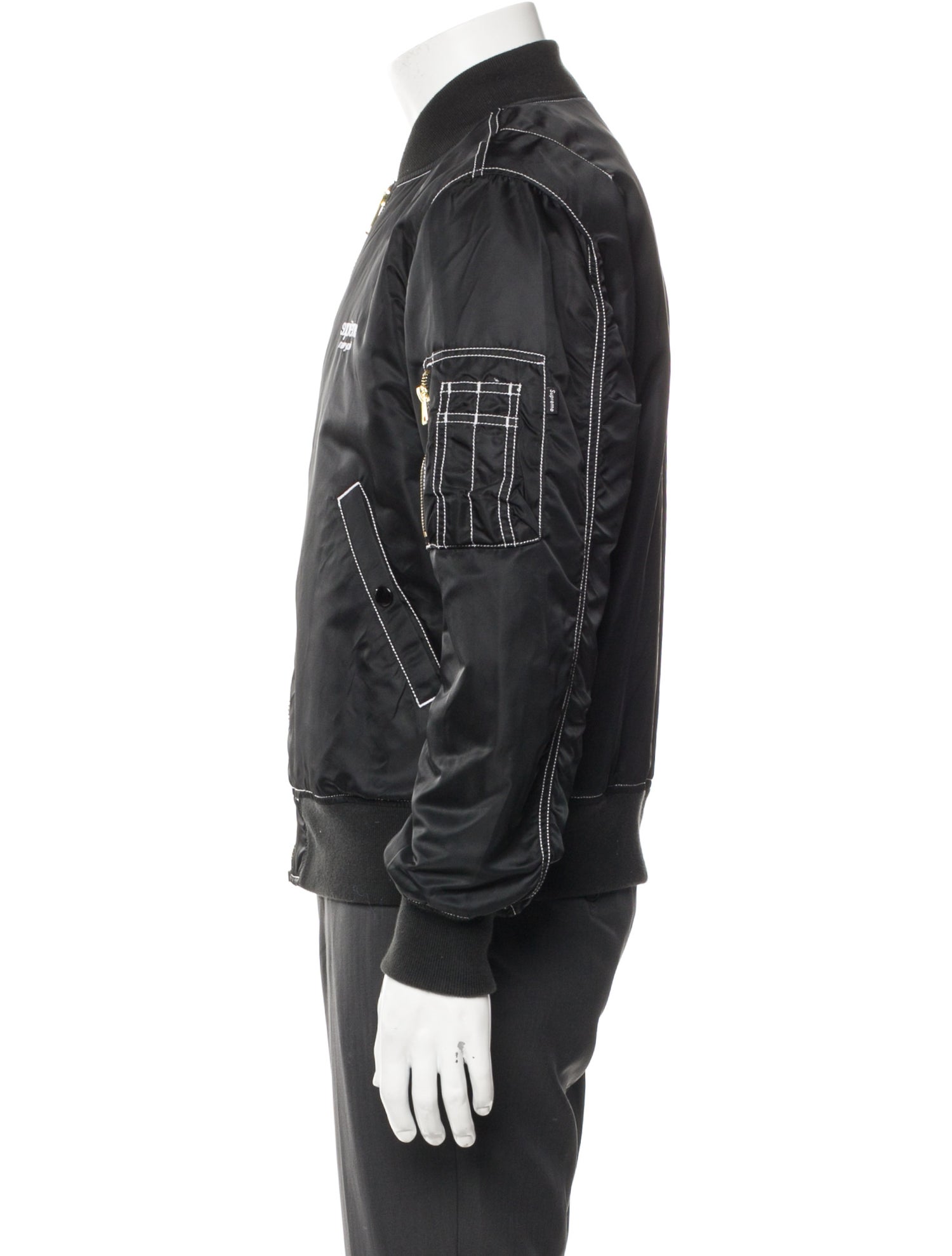 Supreme 2017 Reversible Contrast Stitch Ma-1 Bomber Jacket