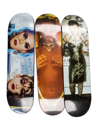 Supreme Nan Goldin Kim in Rhinestones & Misty Paulette & Nan as a Dominatrix Skateboard Deck