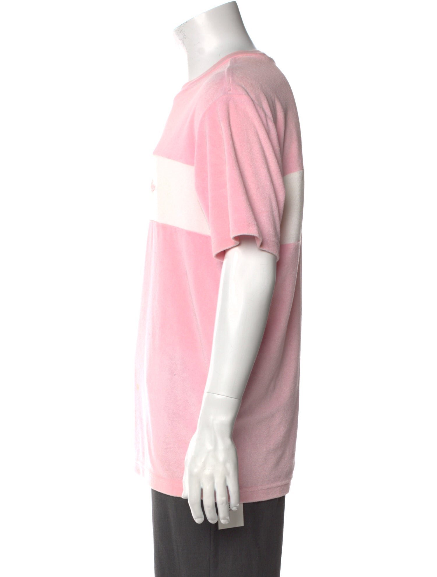 Supreme Chest Stripe Terry Colorblock Pattern T-Shirt