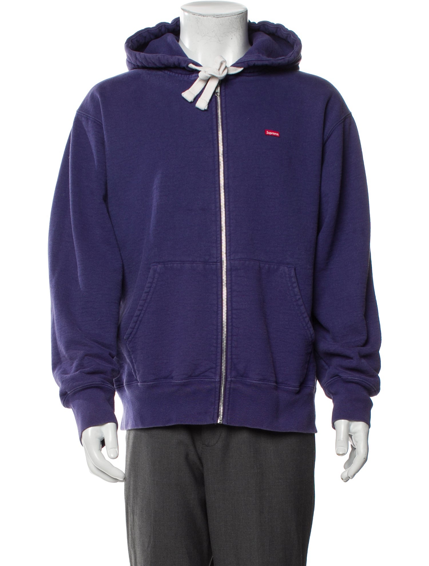 Supreme Small Box Zip Up V-Neck Hoodie