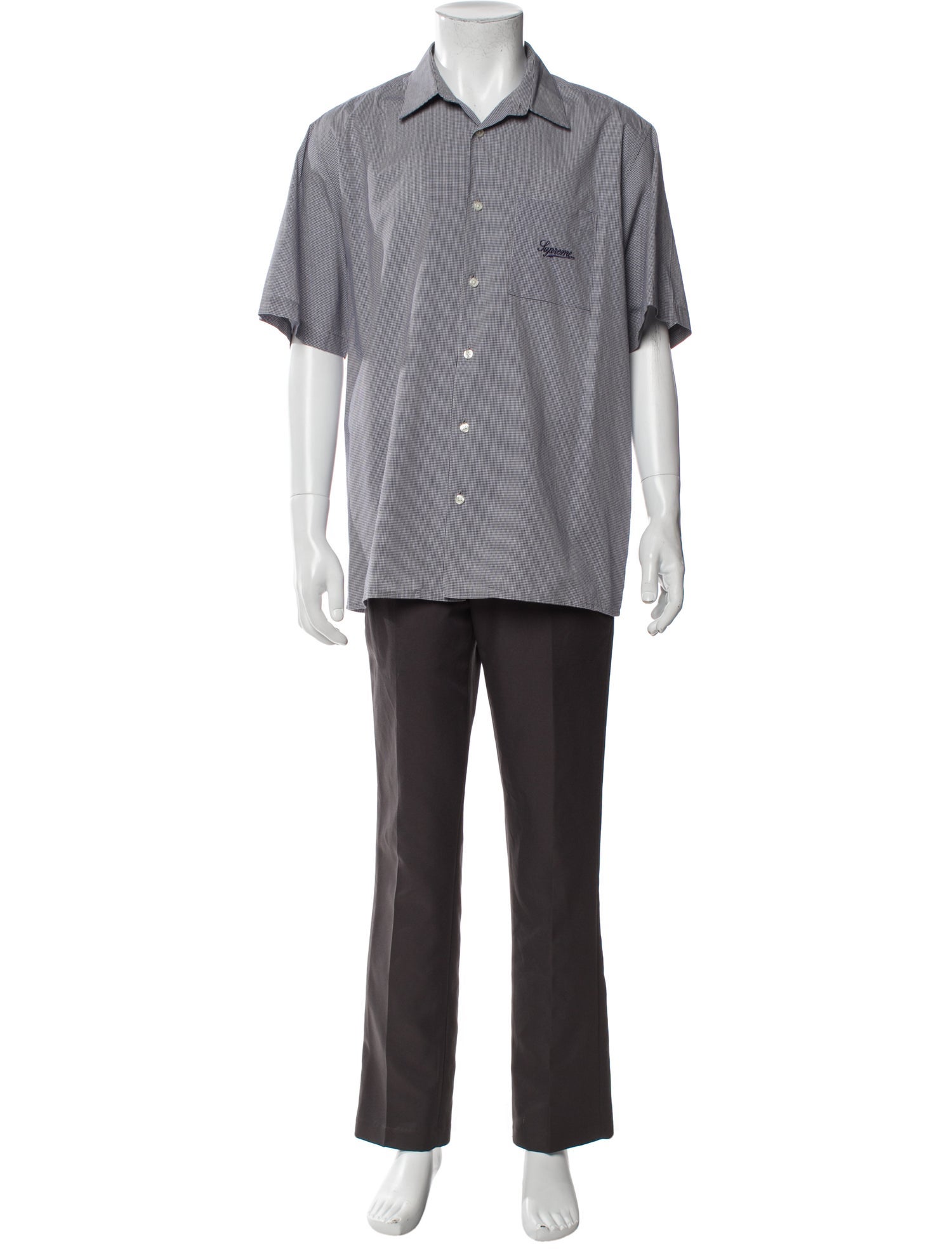 Supreme Plaid Print Short Sleeve Shirt