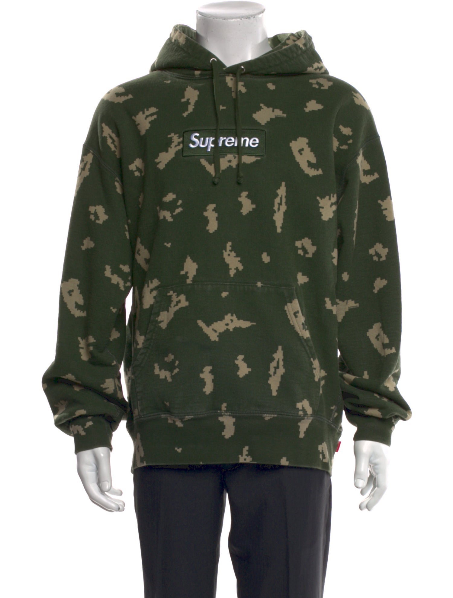 Supreme 2021 Olive Russian Camo Box Logo Hoodie