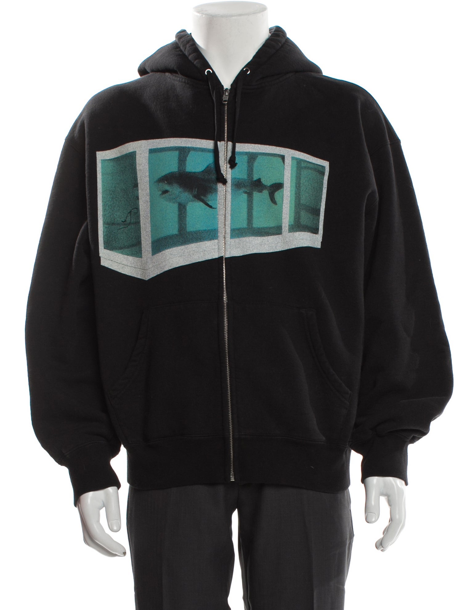 Raf Simons 2018 Christiane F. Zip Hoodie - Black Sweatshirts
