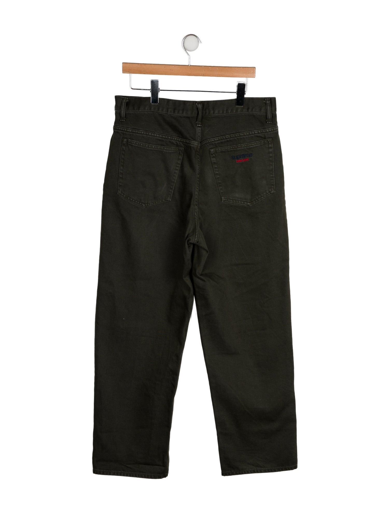 Supreme Signature Logo Straight-Leg Jeans