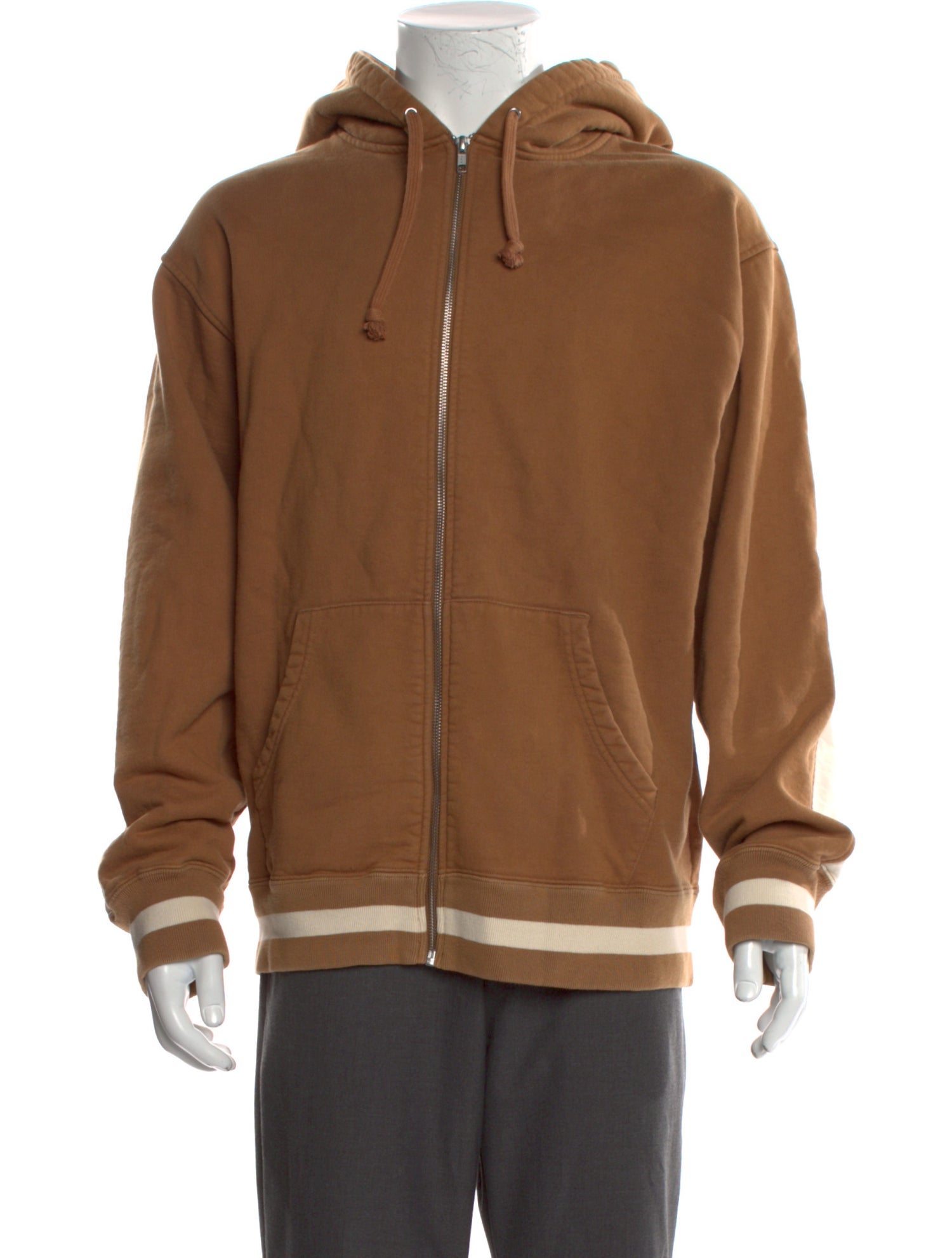 Supreme 2019 Old English Stripe Zip Up Hoodie