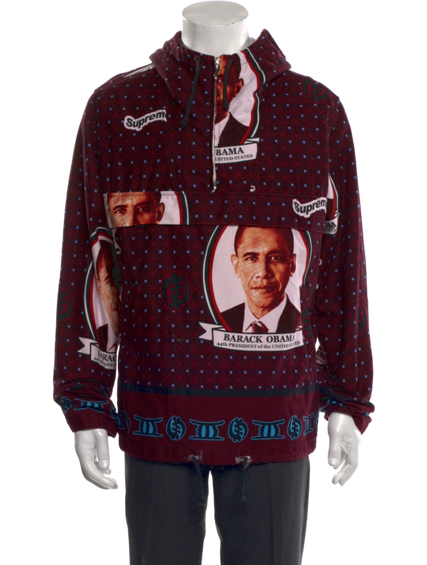 Supreme 2017 Obama Anorak 'Red' Moto Jacket