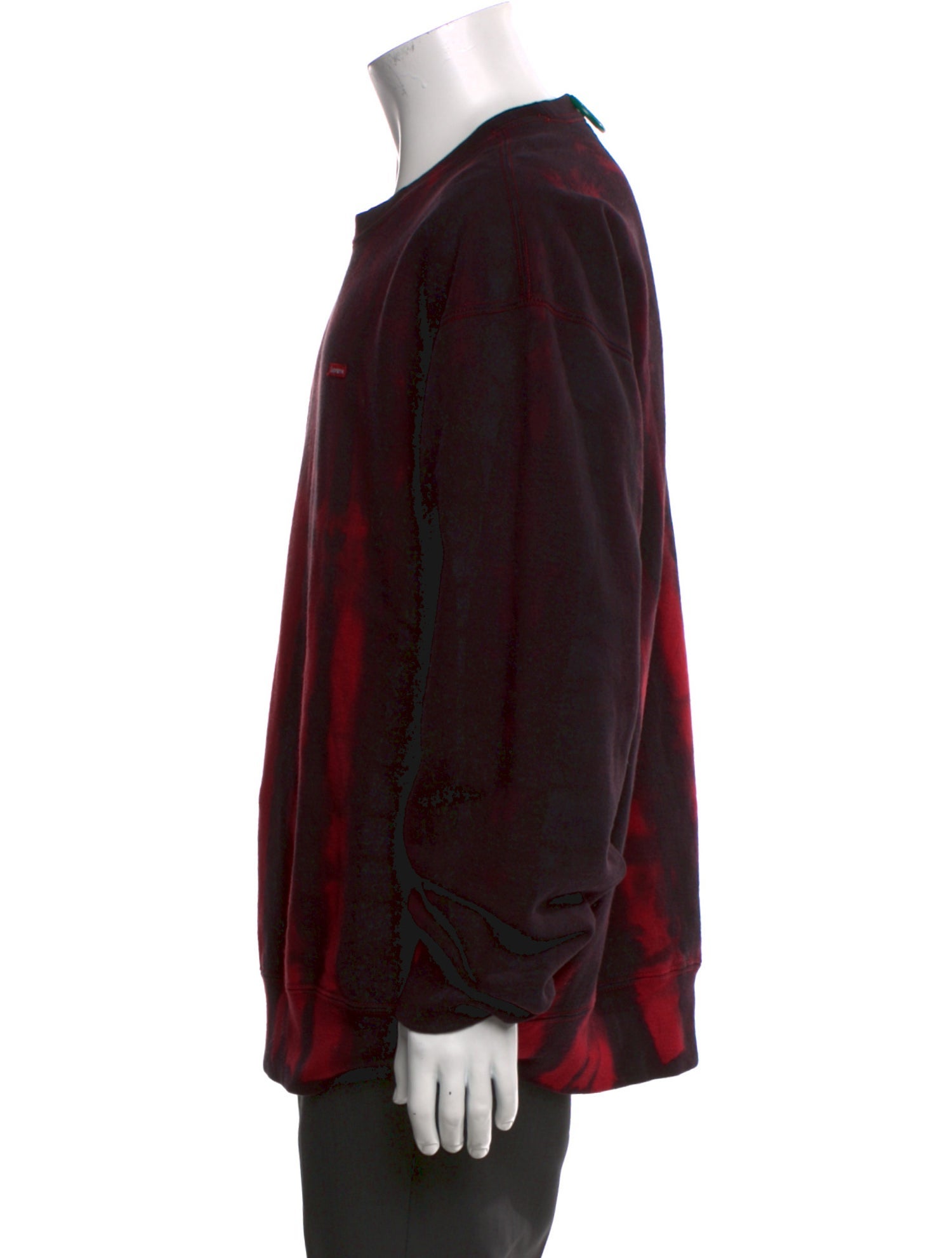 Supreme 2021 Small Box Crewneck 'Red Tie Dye' Sweatshirt