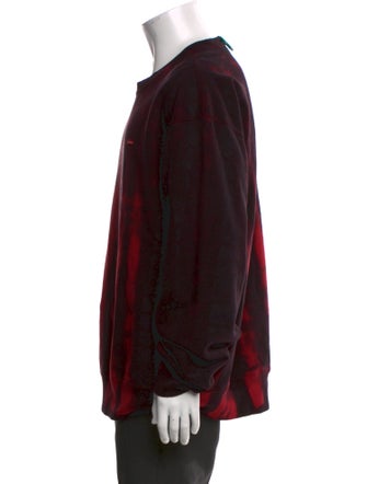 Supreme 2021 Small Box Crewneck 'Red Tie Dye' Sweatshirt