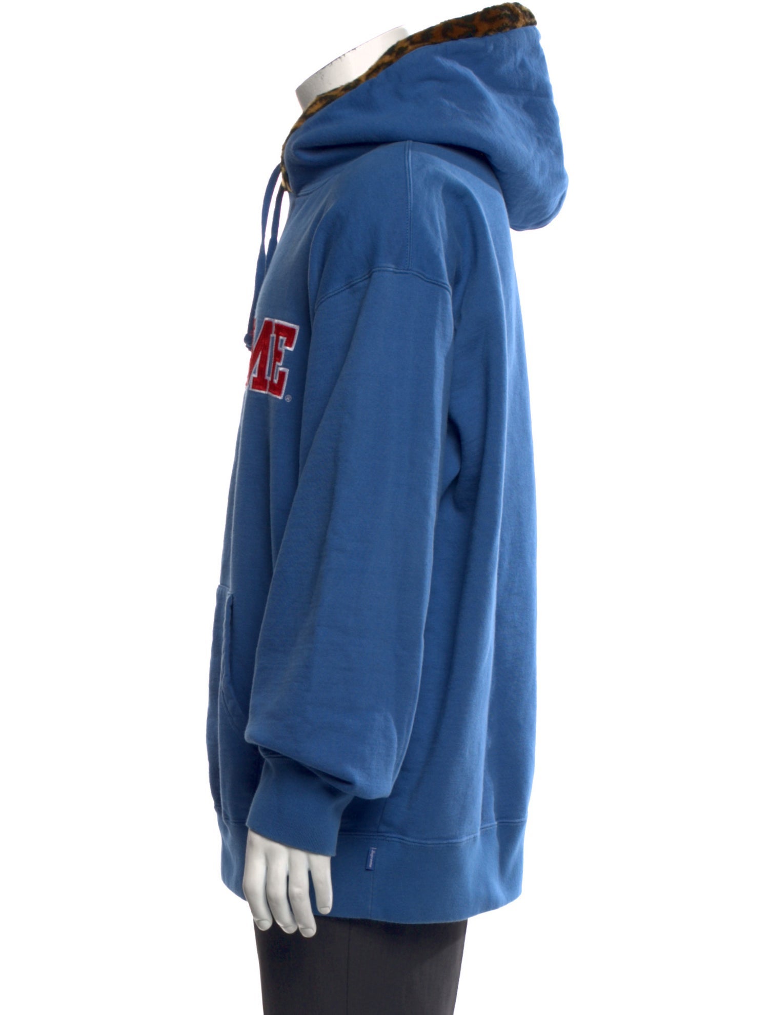 Supreme 2021 Leopard Trim Hoodie