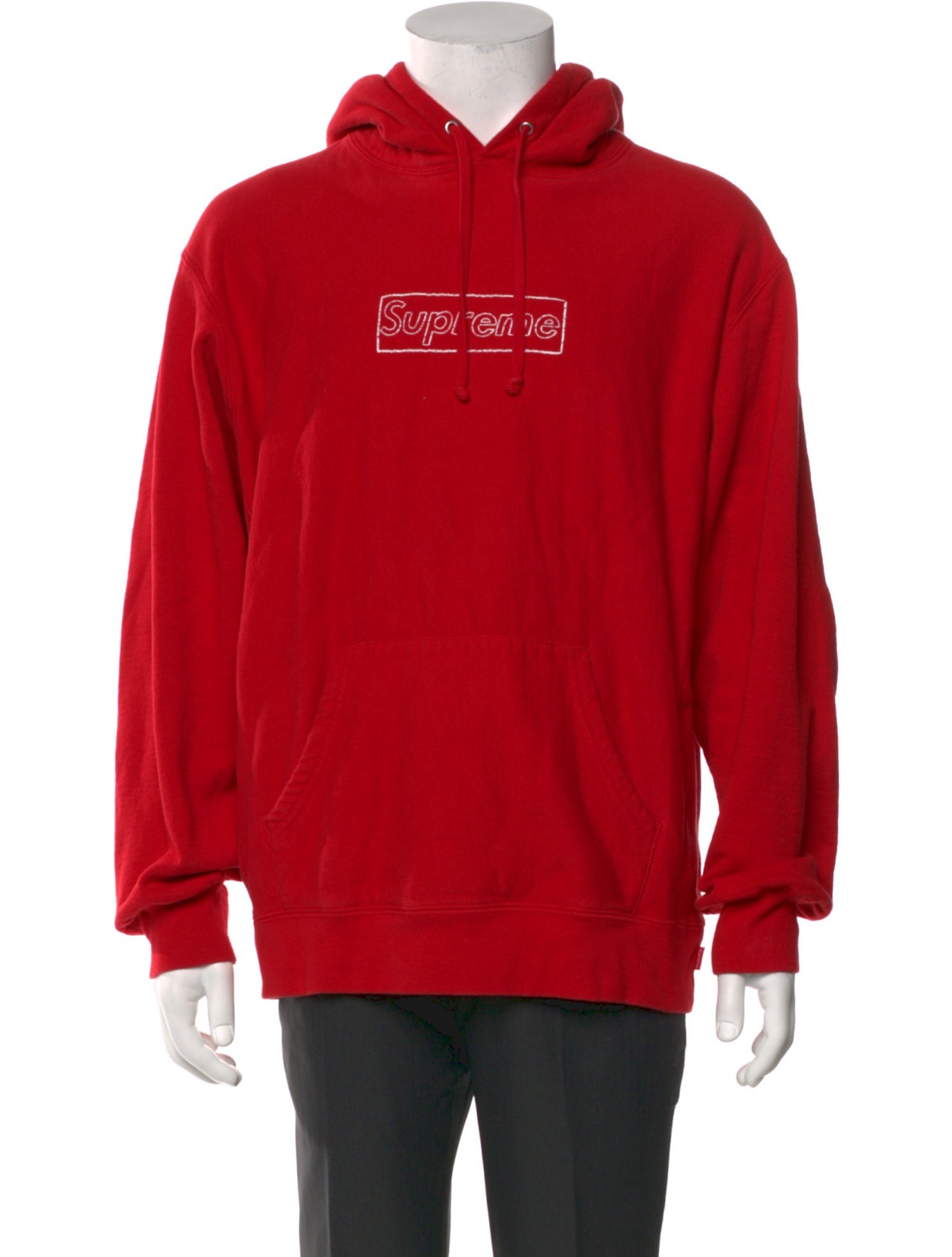 Supreme Kaws Chalk Box Logo Graphic Print Hoodie