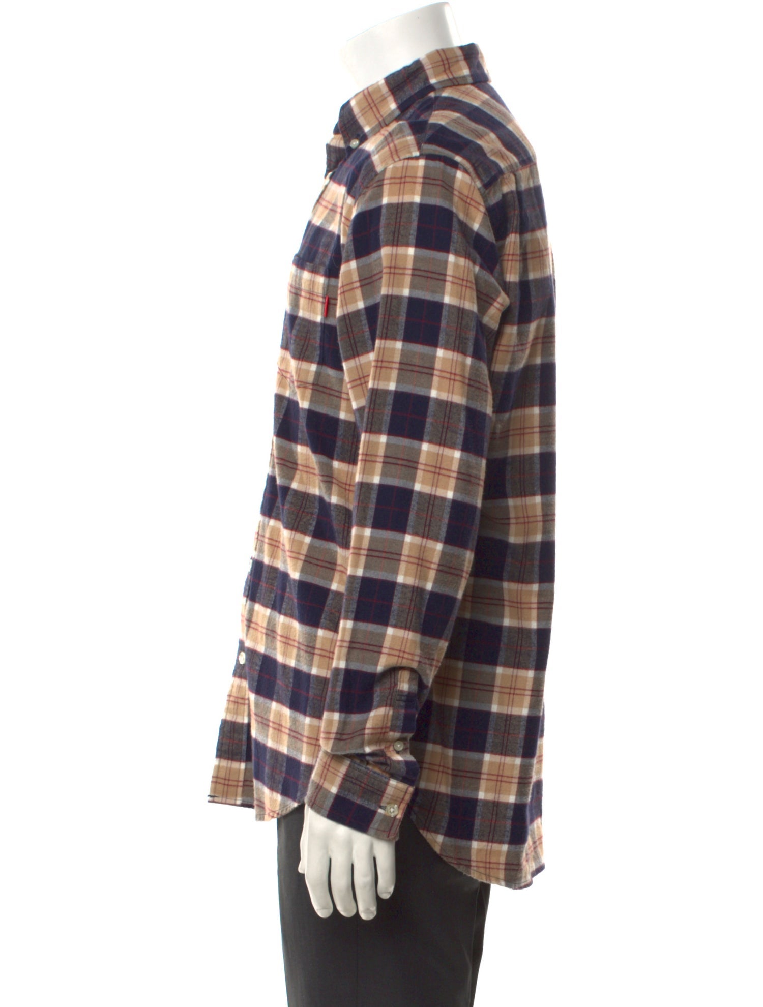 Supreme Plaid Print Long Sleeve Shirt