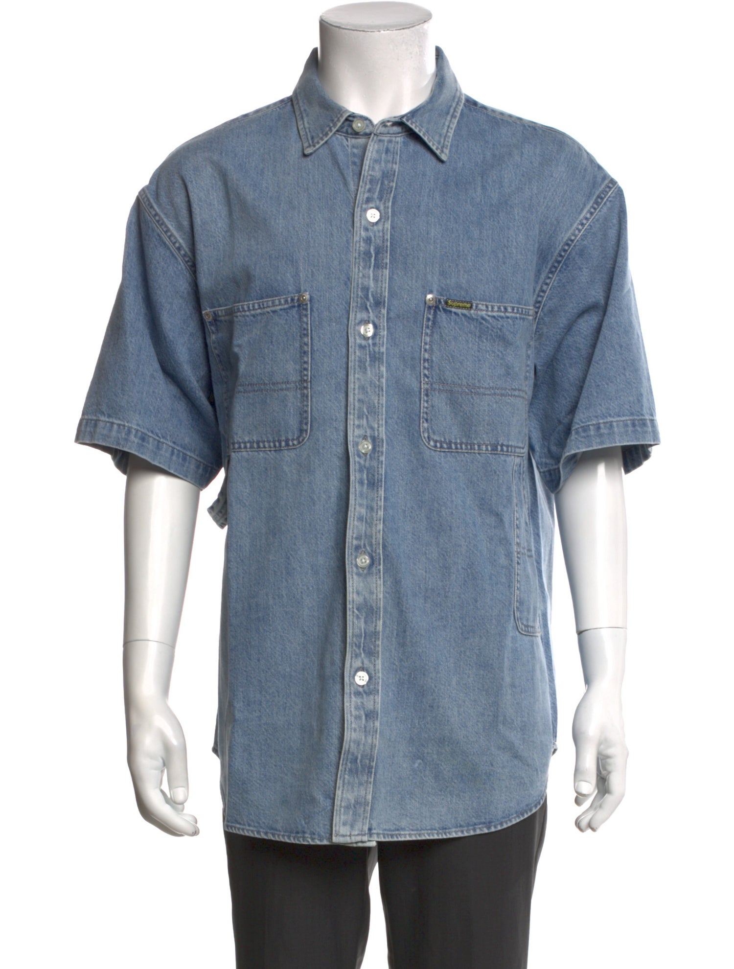 Supreme 2025 Loose Fit S/S Painter Denim Shirt