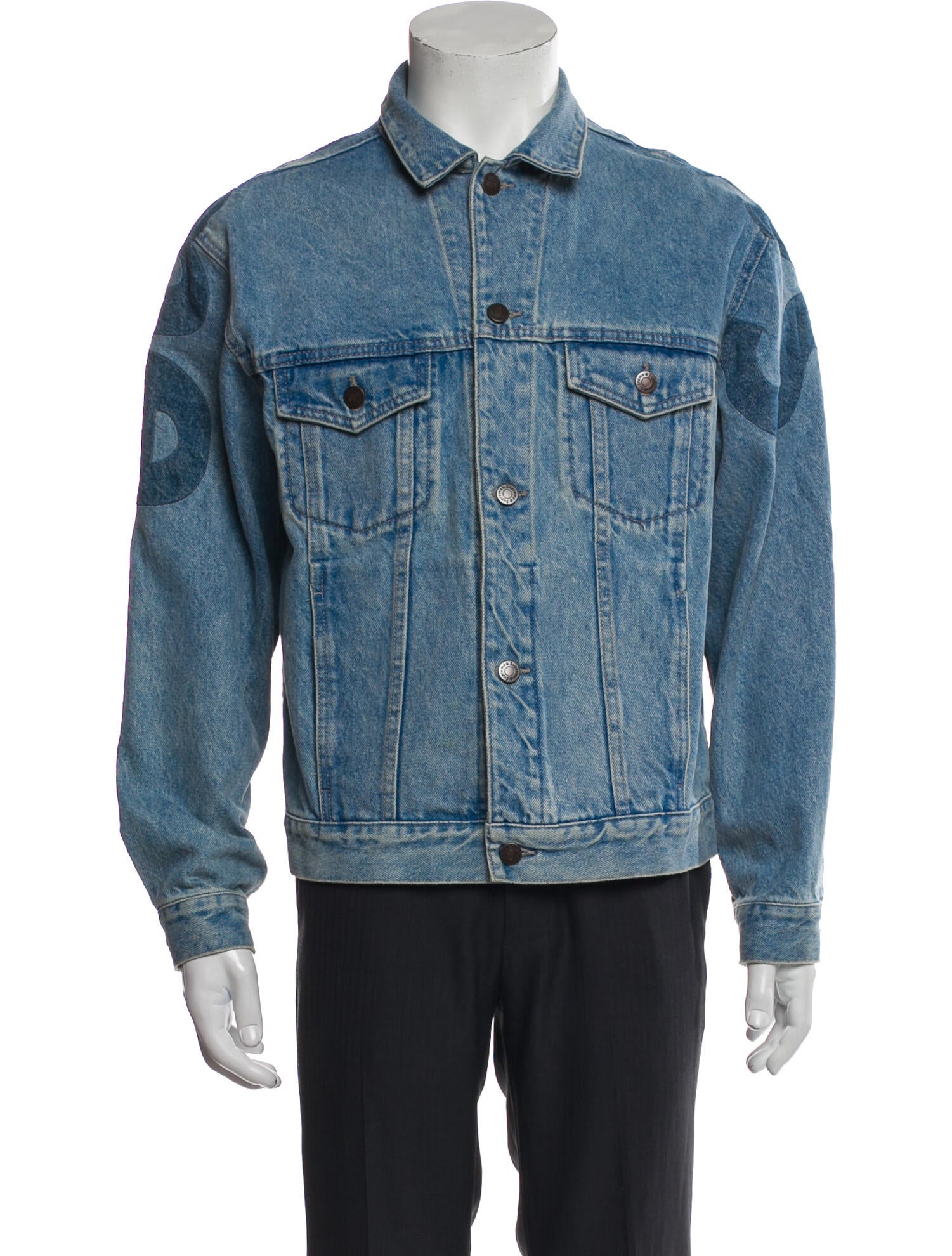 Supreme 2022 Inset Logo Denim Trucker Denim Jacket