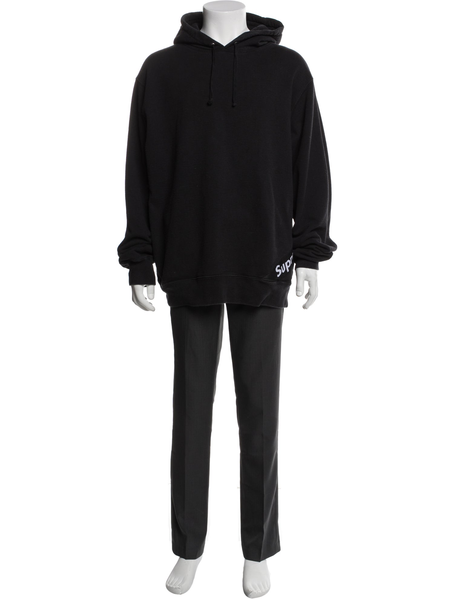 Supreme Signature Logo Crew Neck Hoodie