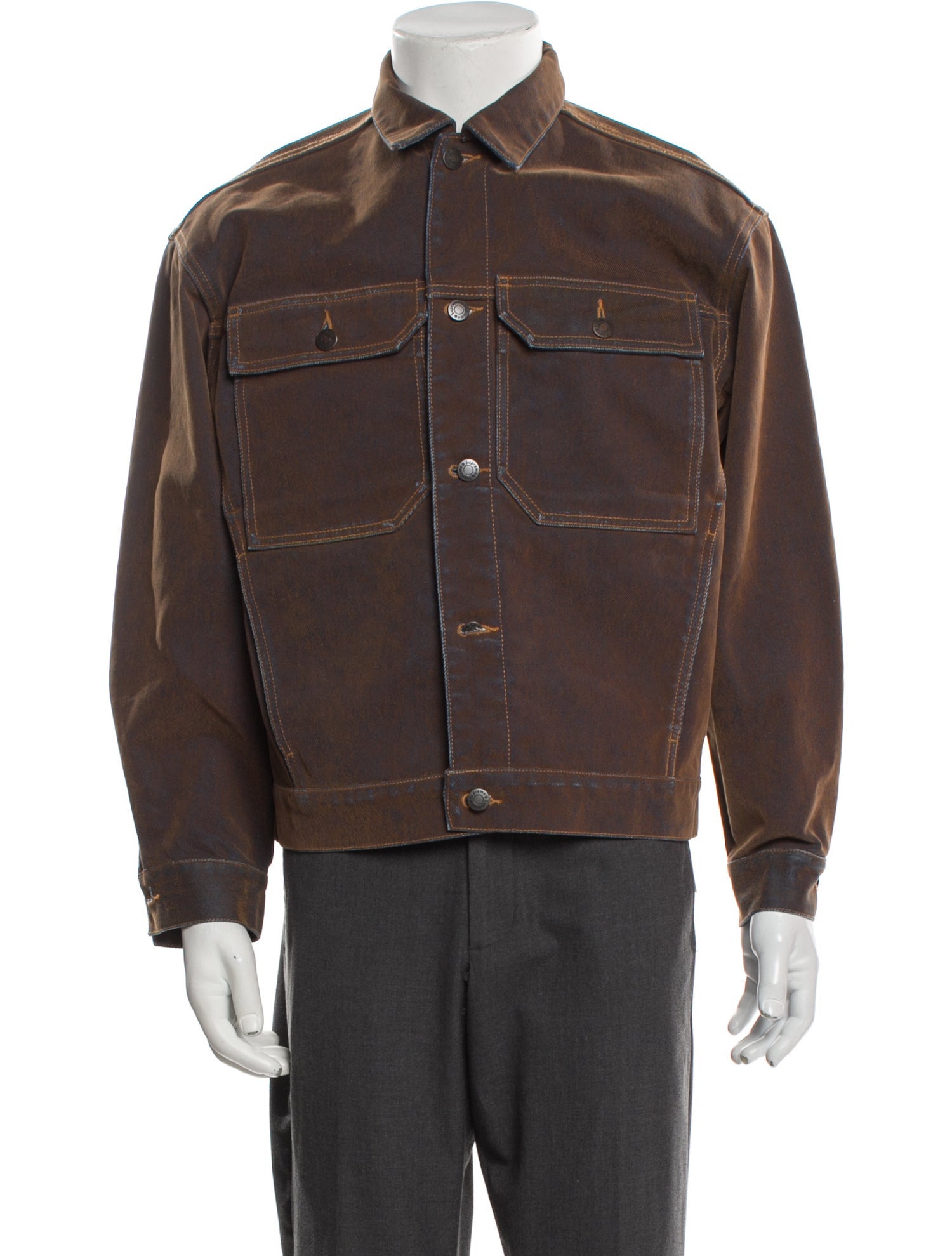 Supreme 2023 Flocked Denim Trucker Utility Jacket