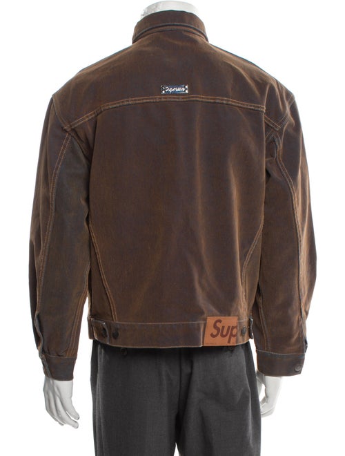 Supreme 2023 Flocked Denim Trucker Utility Jacket