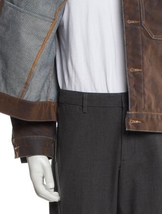 Supreme 2023 Flocked Denim Trucker Utility Jacket