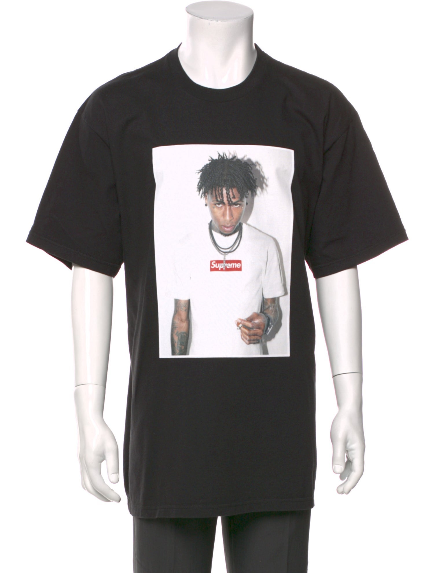 Supreme Bow Waffle Thermal T-Shirt - Black T-Shirts