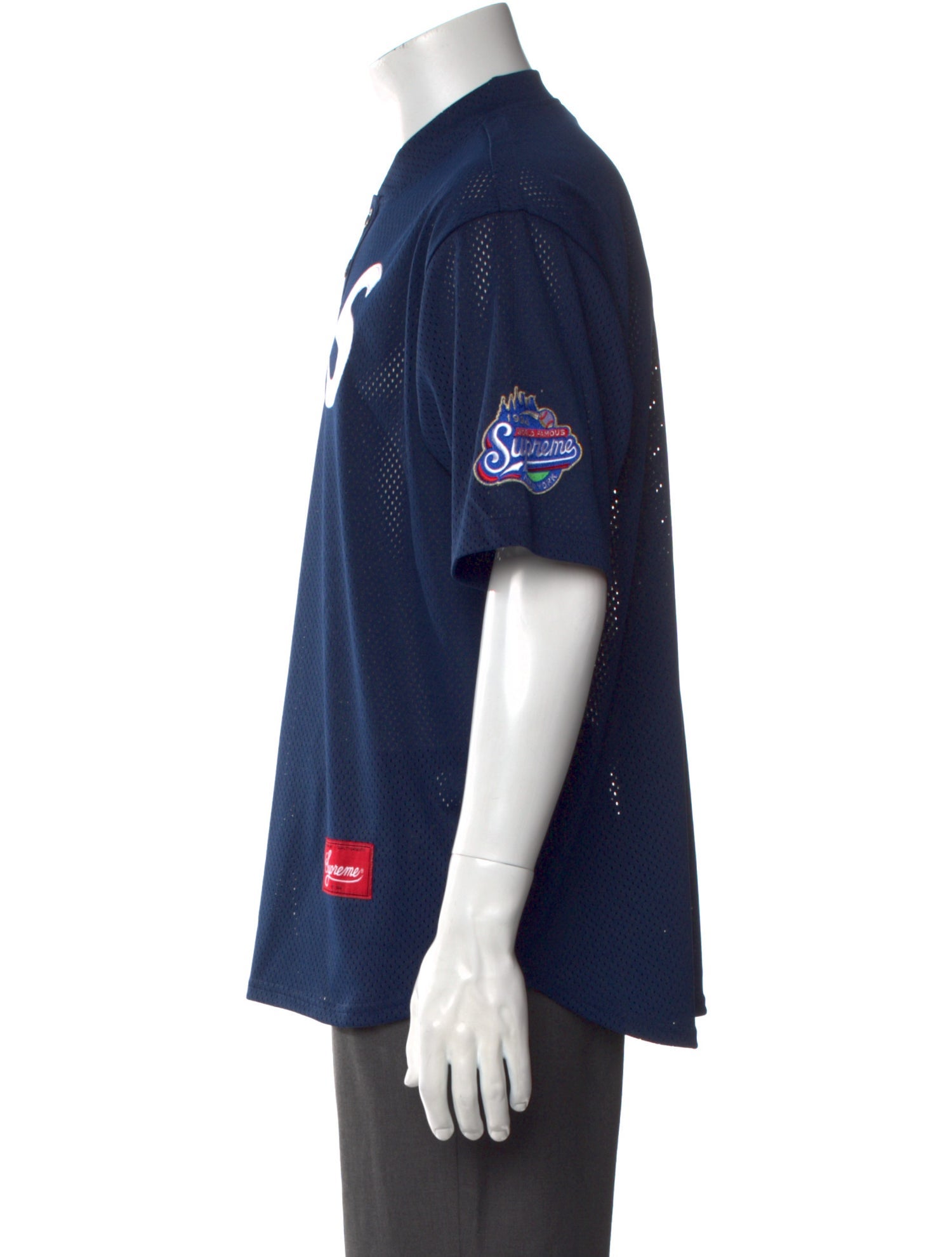 Supreme 2024 S Logo Baseball Henley T-Shirt