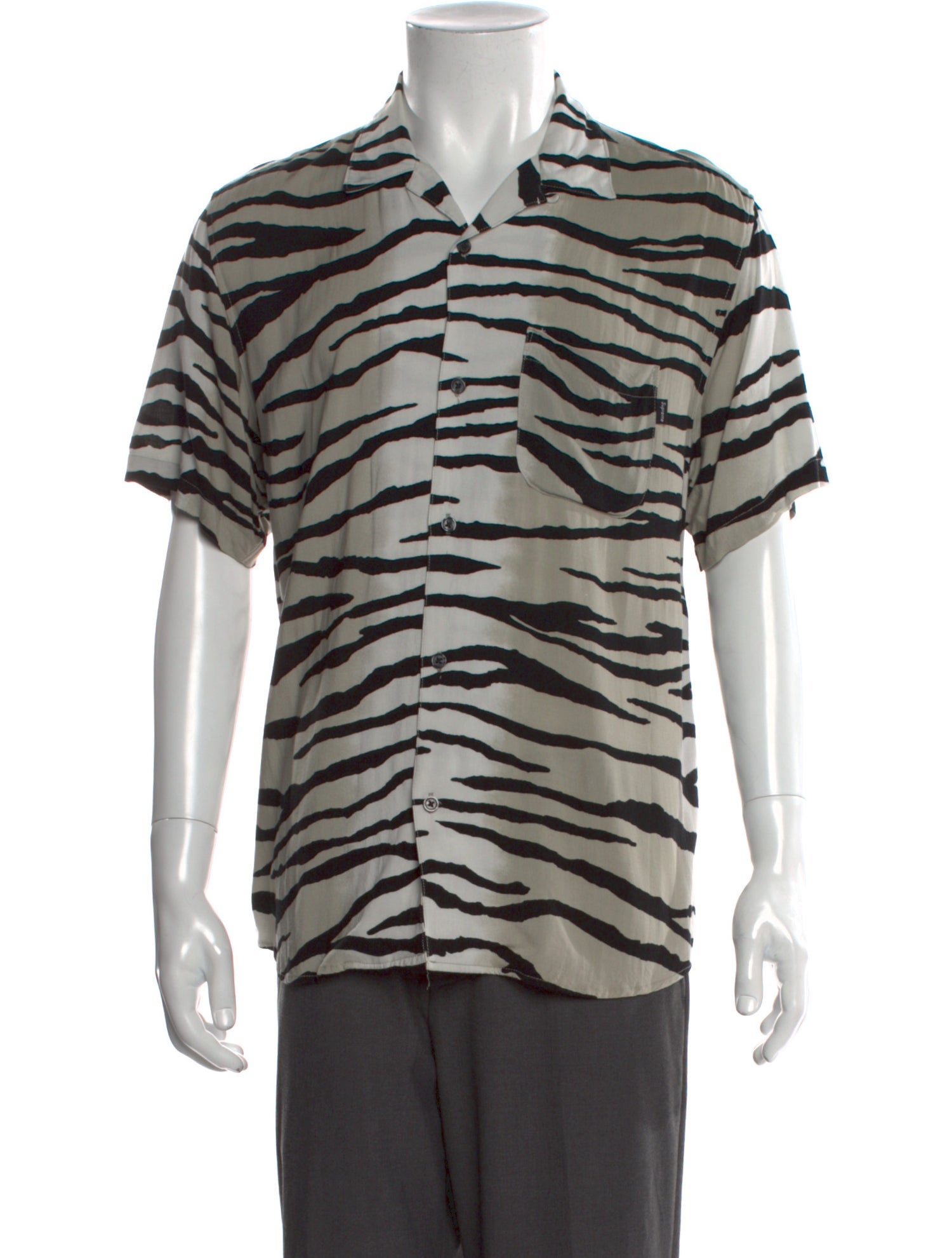 Supreme 2018 Tiger Stripe Rayon Shirt