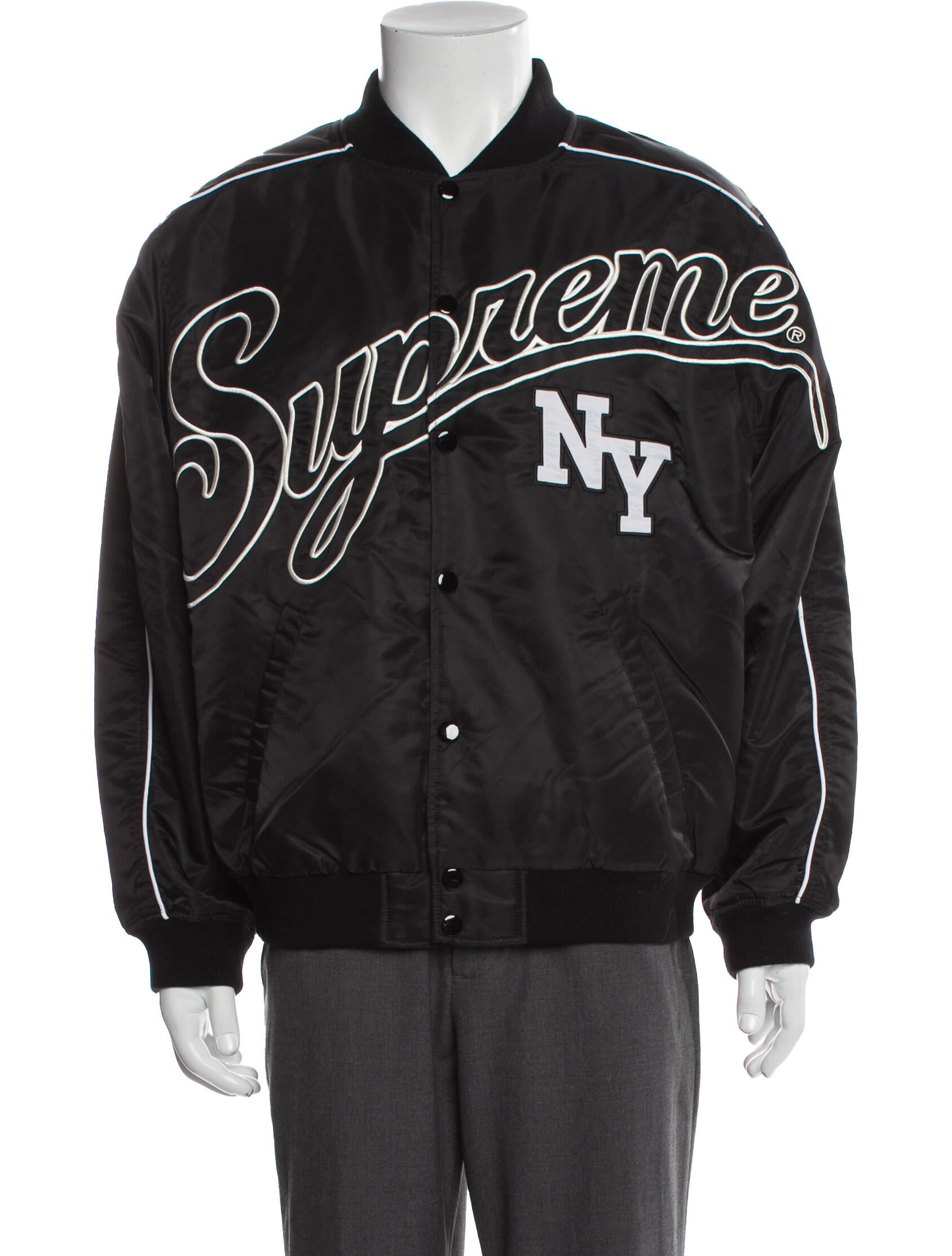 Supreme 2020 Contrast Script Varsity Windbreaker