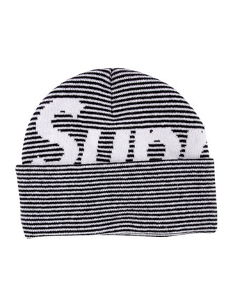 Supreme Big Logo Stripe Beanie (FW22)