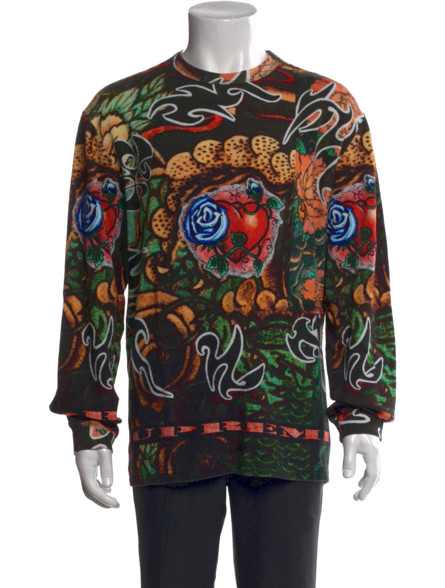 Supreme Printed Crew Neck Henley