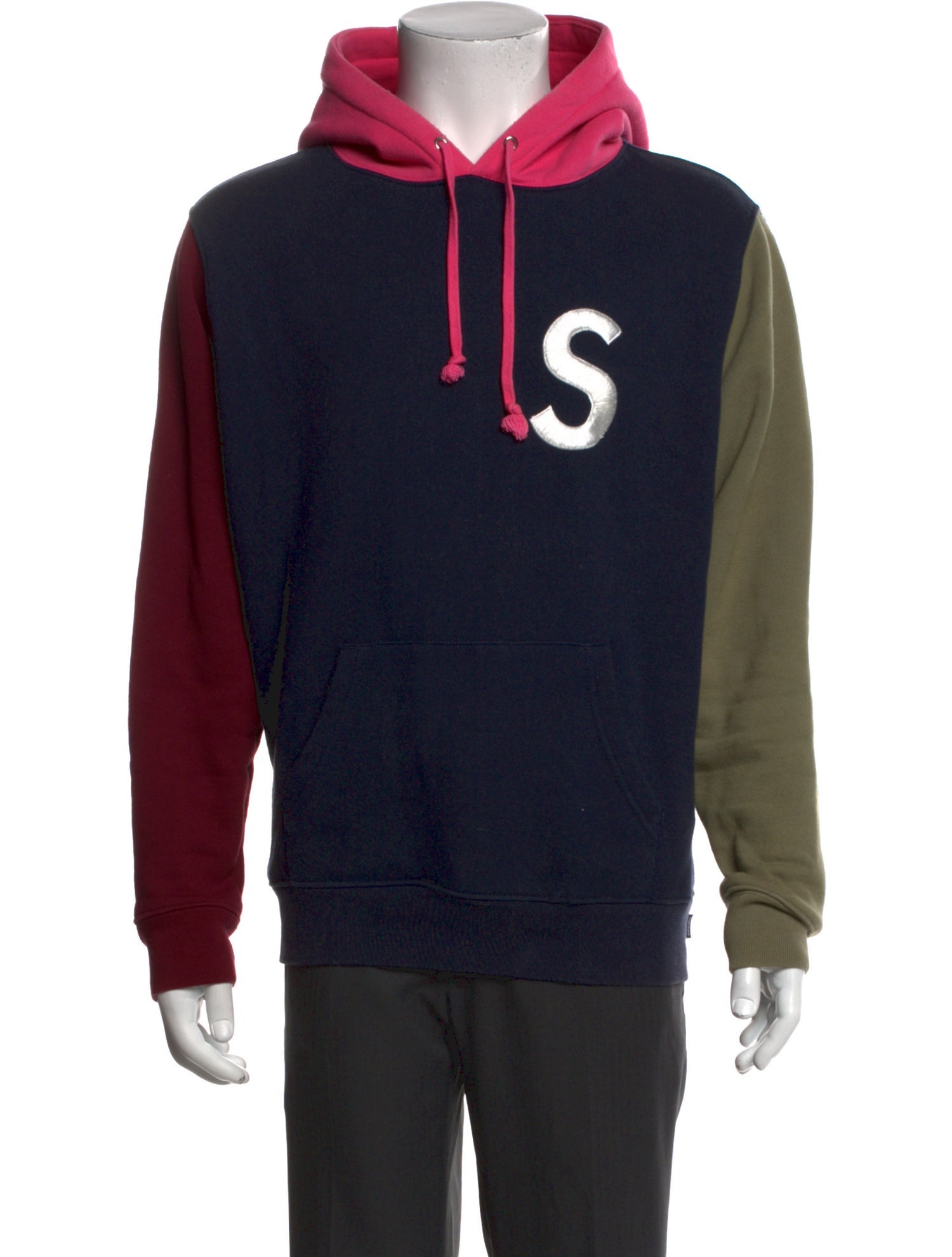 Supreme 2019 S Logo Colorblocked Hoodie