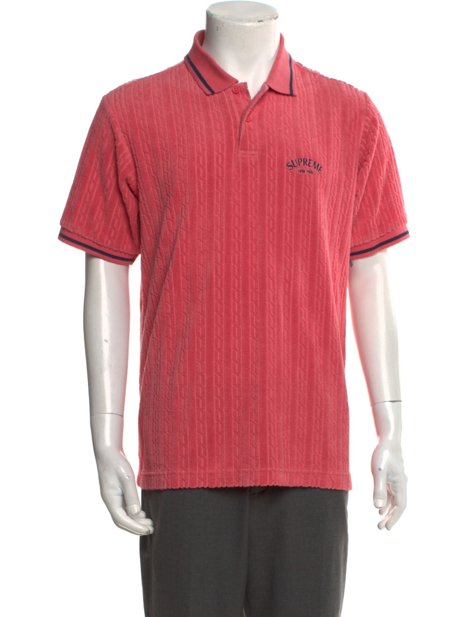 Supreme 2018 Striped Polo Shirt