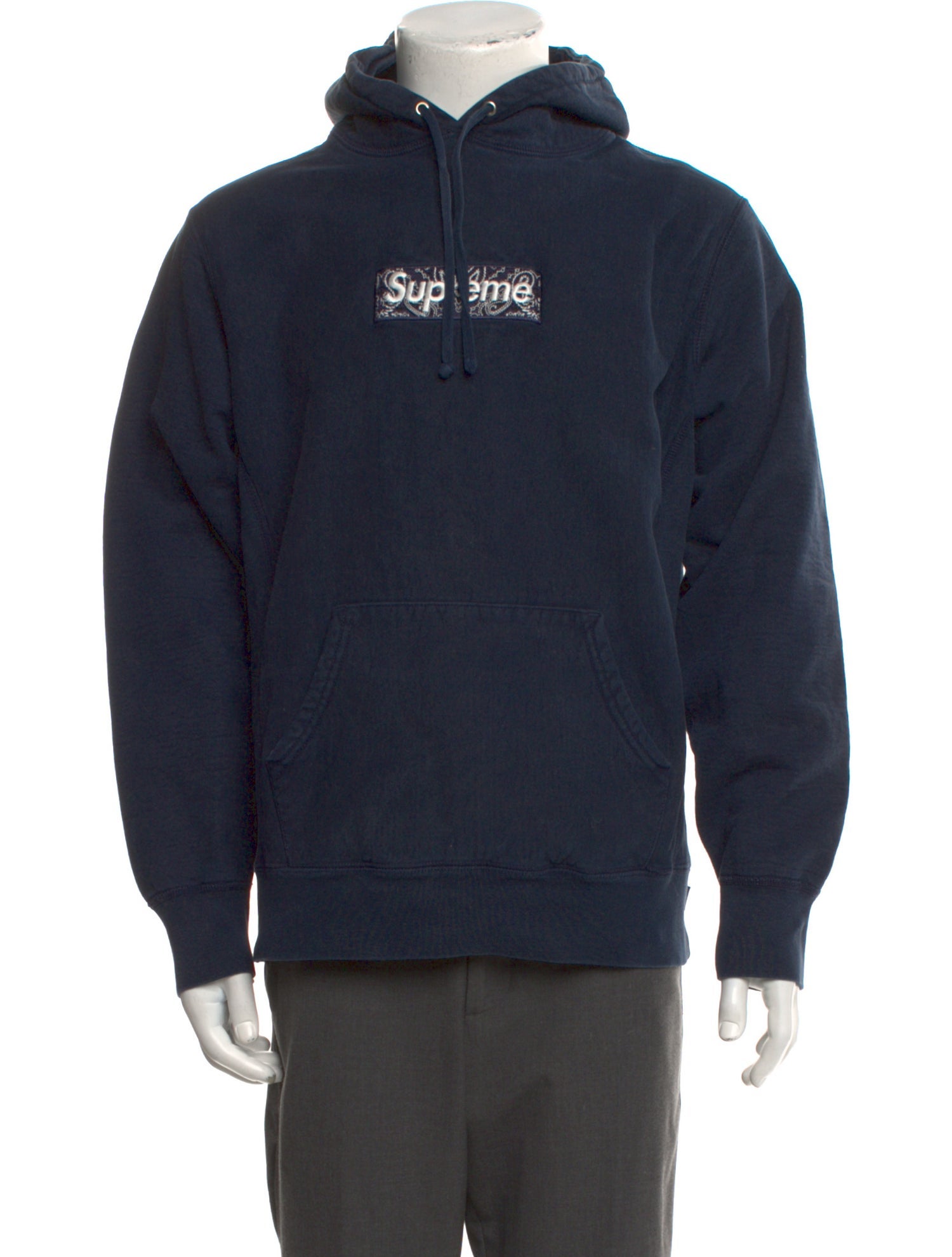 Supreme Paisley Bandana Box Logo Graphic Print Hoodie