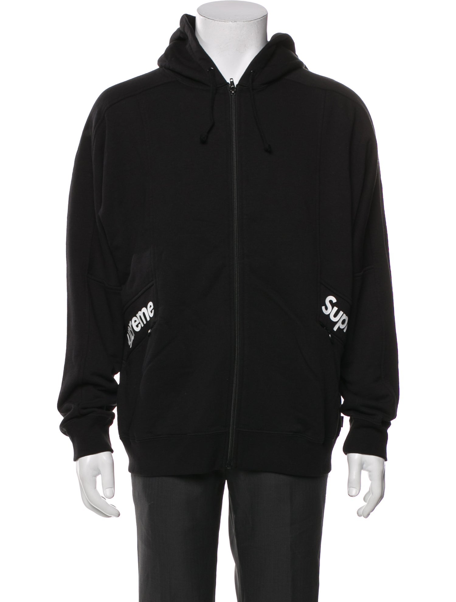 Supreme Graphic Print V-Neck Hoodie