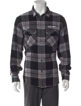 Supreme Plaid Print Long Sleeve Western Shirt
