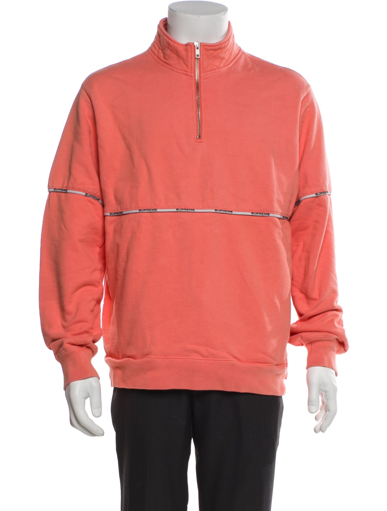 Supreme 2018 Logo Piping Half-Zip Windbreaker