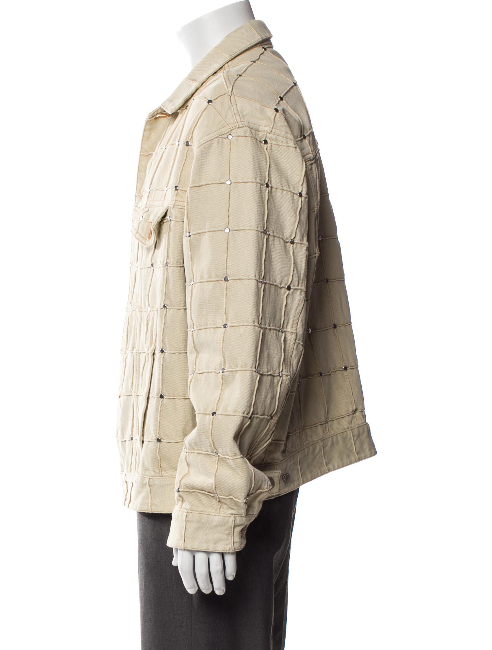 Supreme 2025 Studded Seam Denim Trucker Jacket Denim Jacket