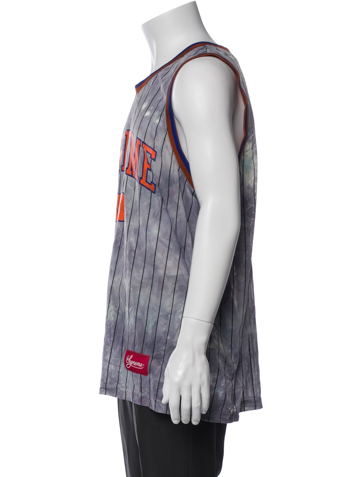 Supreme Dyed Basketball Jersey Striped T-Shirt