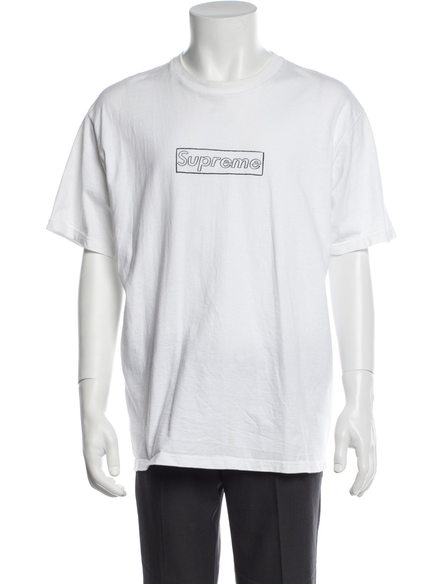 Supreme x Kaws Chalk Box Logo Graphic Print T-Shirt