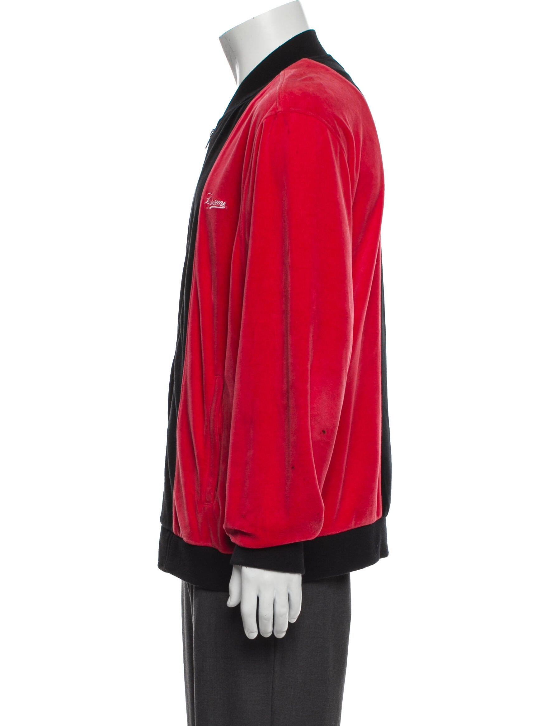 Supreme 2018 Velour Zip Up Jacket Bomber Jacket