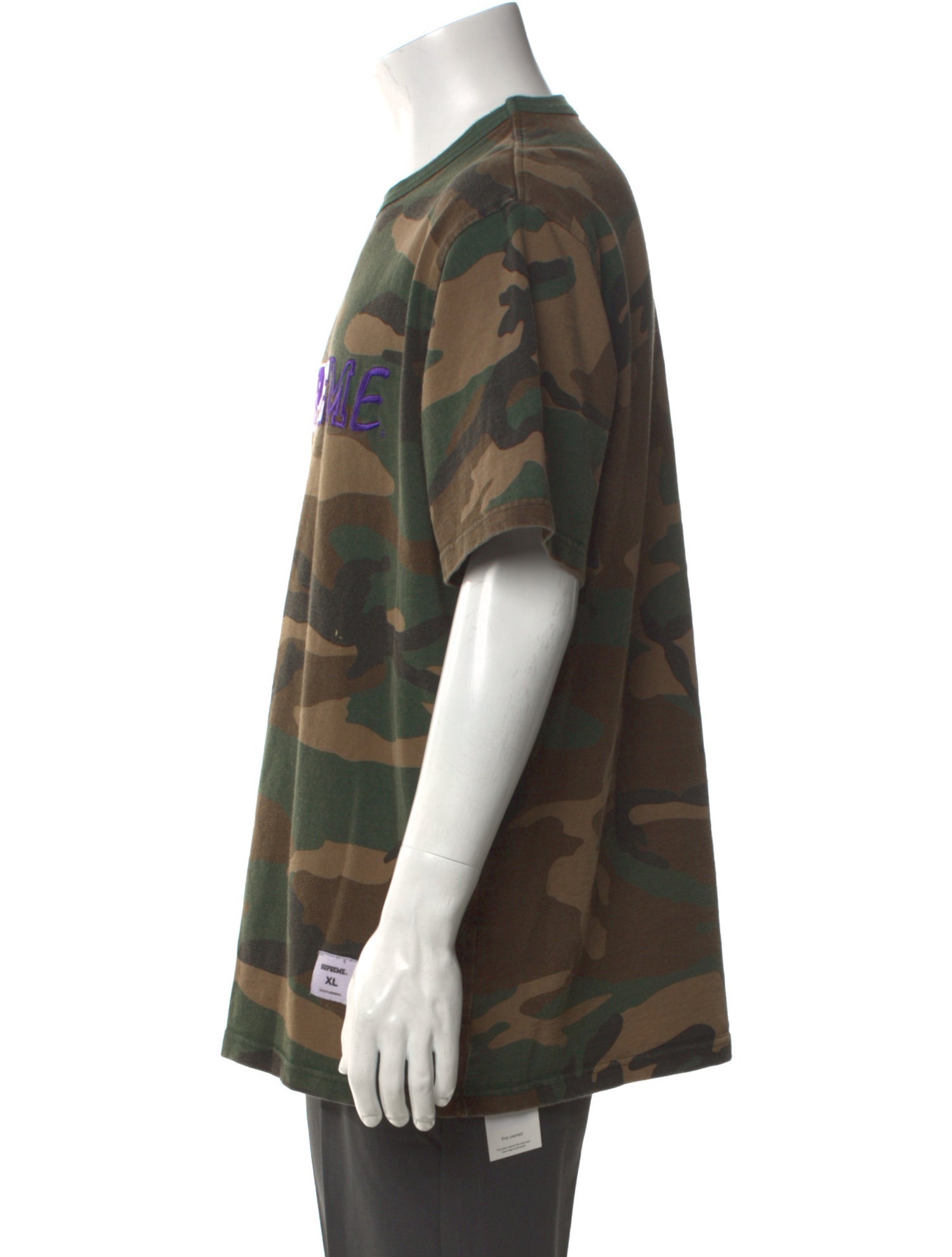 Supreme Camouflage Print Crew Neck T-Shirt