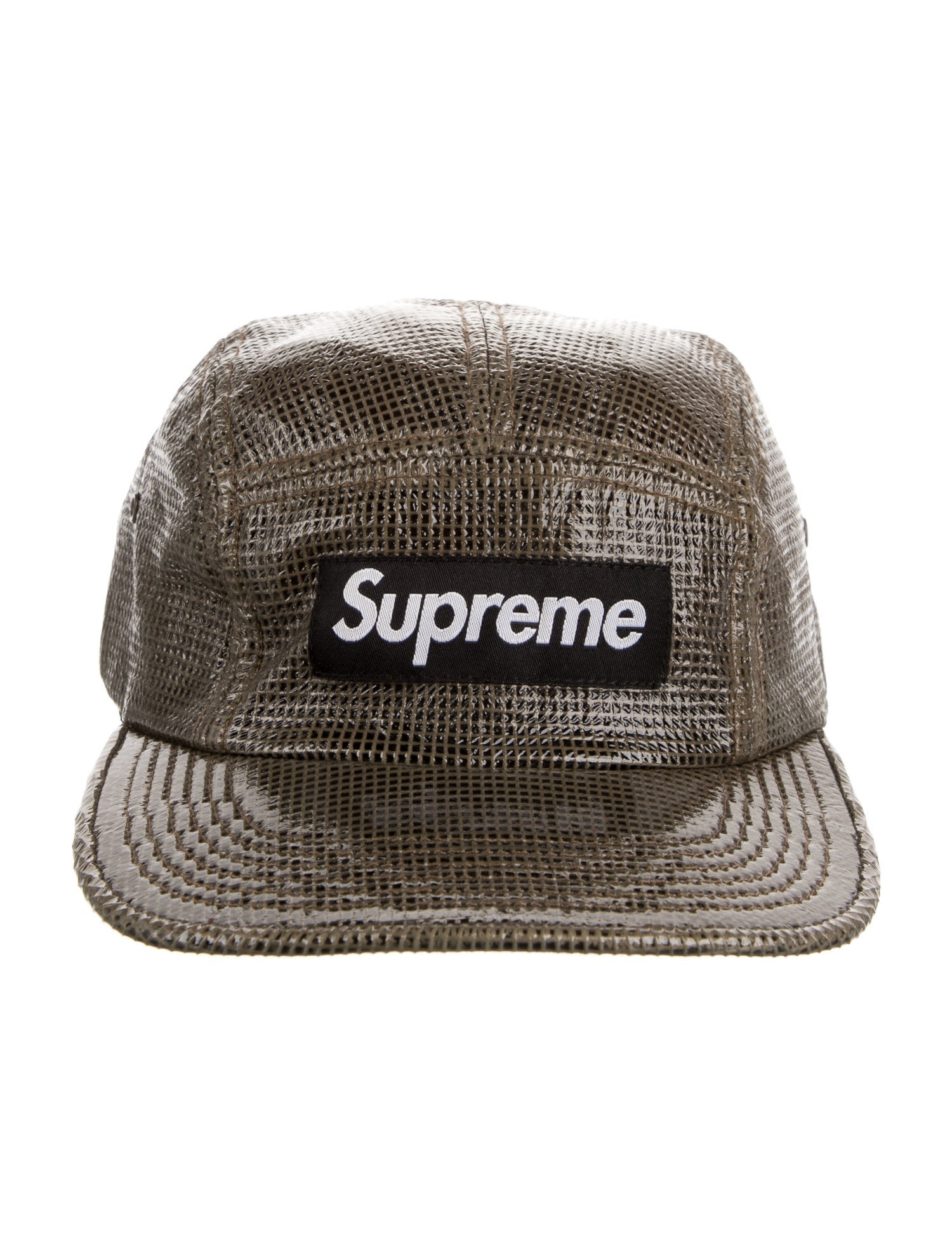 Supreme Laminated Box Weave Camp Cap