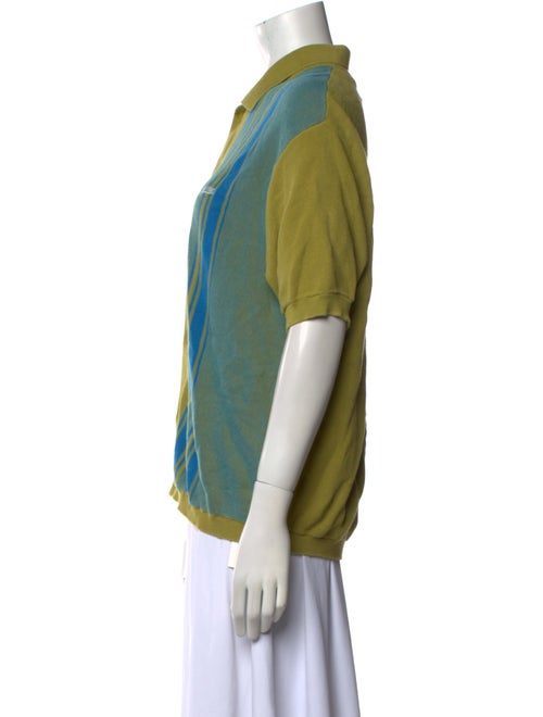 Supreme Striped Short Sleeve Button-Up Top