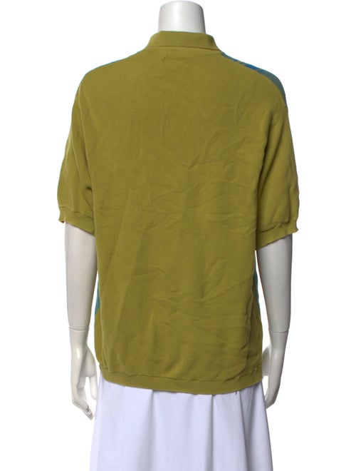 Supreme Striped Short Sleeve Button-Up Top