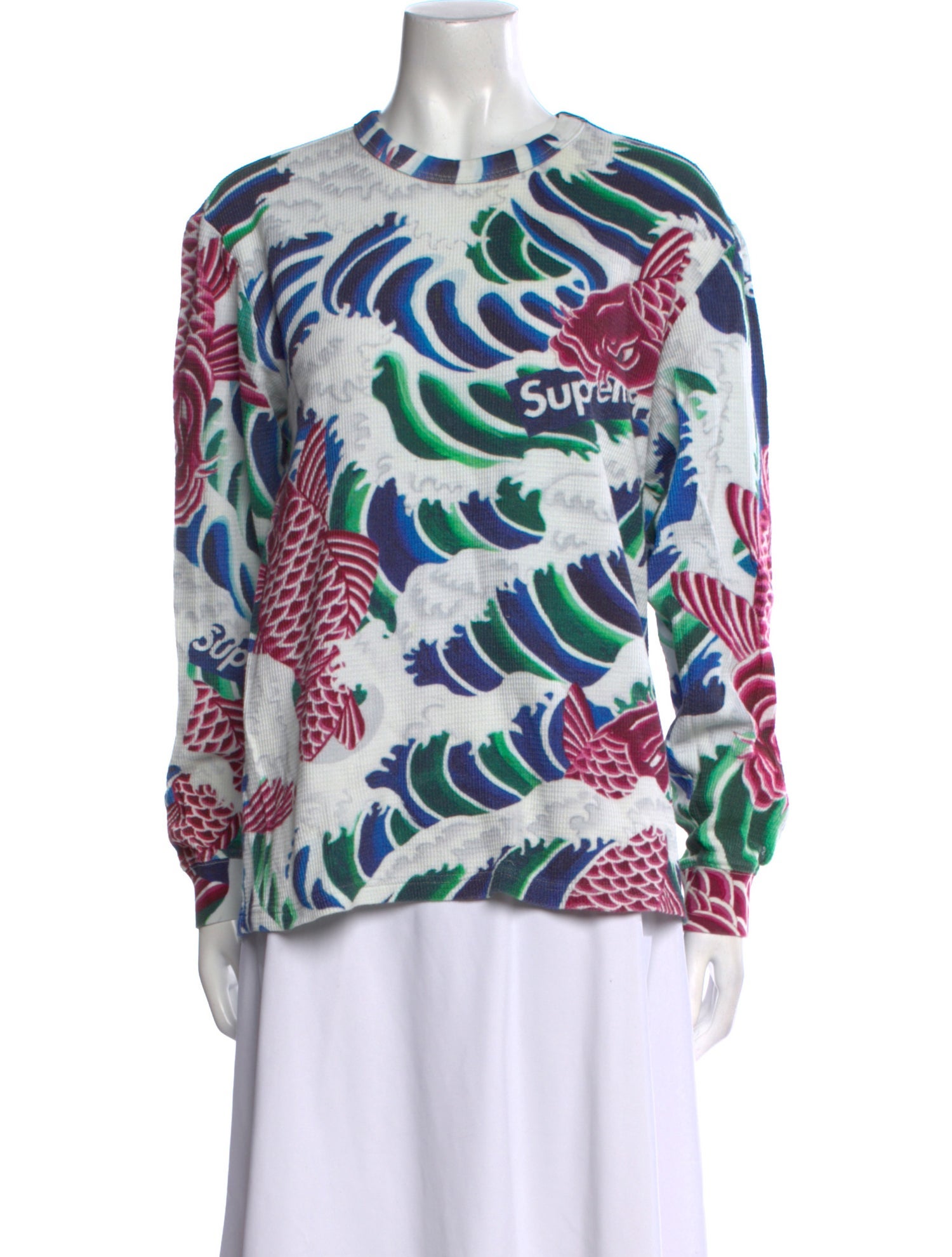 Supreme Printed Crew Neck Blouse