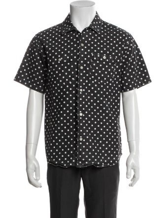 Supreme Polka Dot Denim Polka Dot Print Shirt