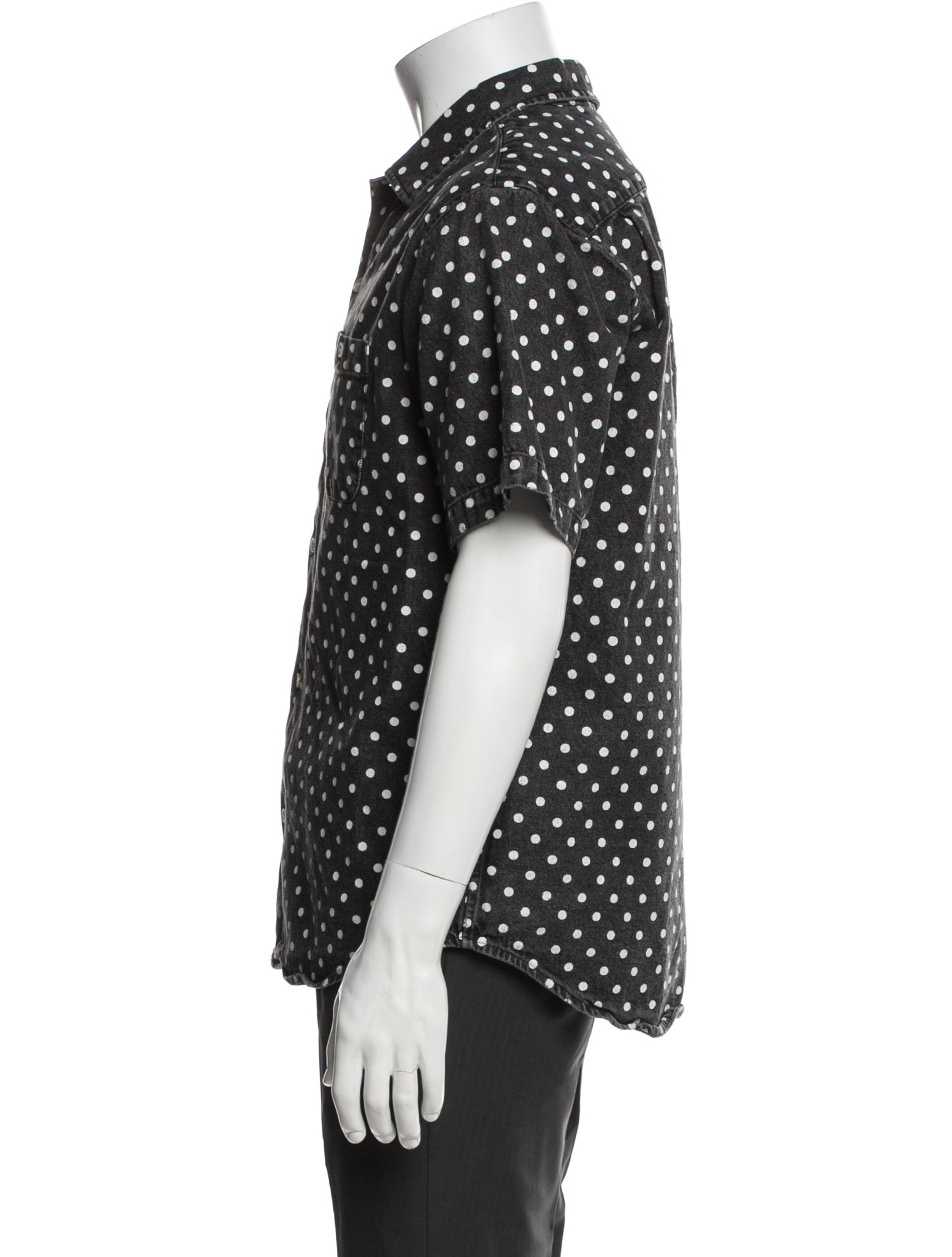 Supreme Polka Dot Denim Polka Dot Print Shirt